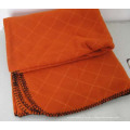 Check Pattern Polar Fleece Blanket for Travel